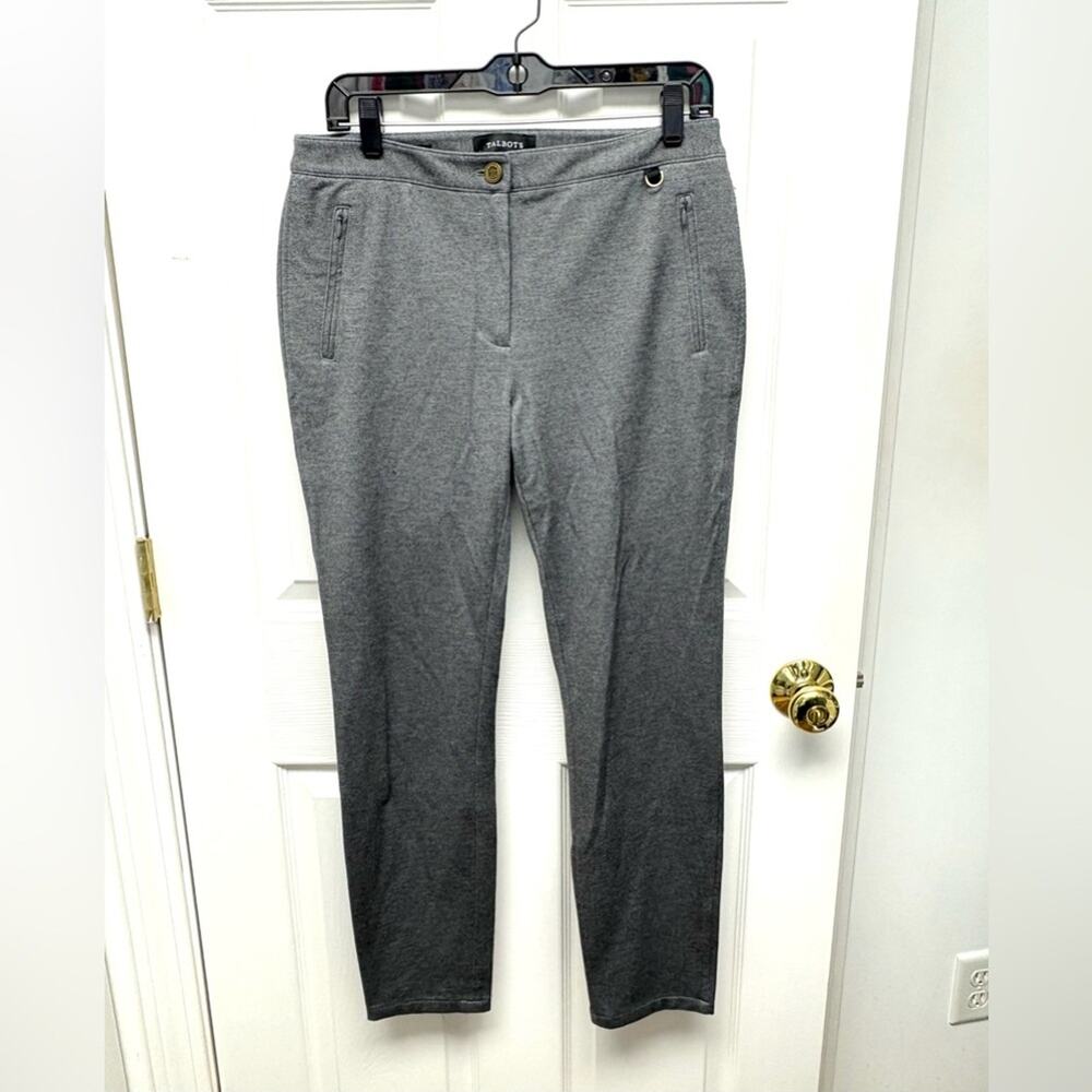 Talbots Pants Skinny Ankle Slacks, Gray Stretch Trousers, Size 6